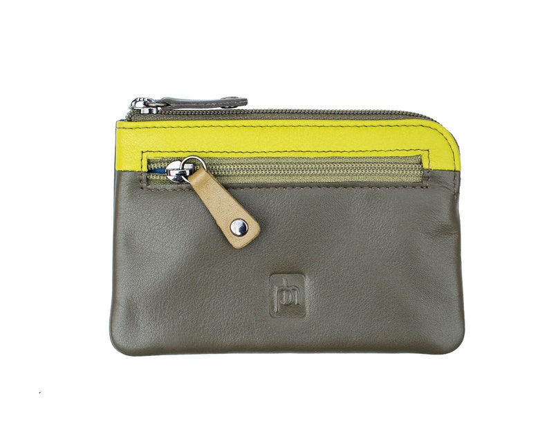 Kleine Leder Geldbörse für Frauen, Geldbörse, Geldbörse, Frauen Brieftasche, Leder Geschenk, Münzbeutel, weiche Leder Geldbörse, PRIMEHIDE Olive