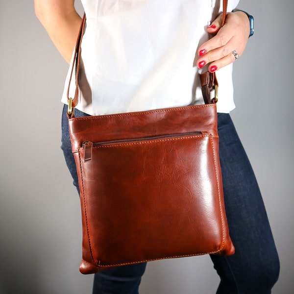 Leather Crossbody Bag, Handbags For Women, Real Leather Bag, Gift For Her, PRIMEHIDE Brown Leather Bag, Mother's Day Gift