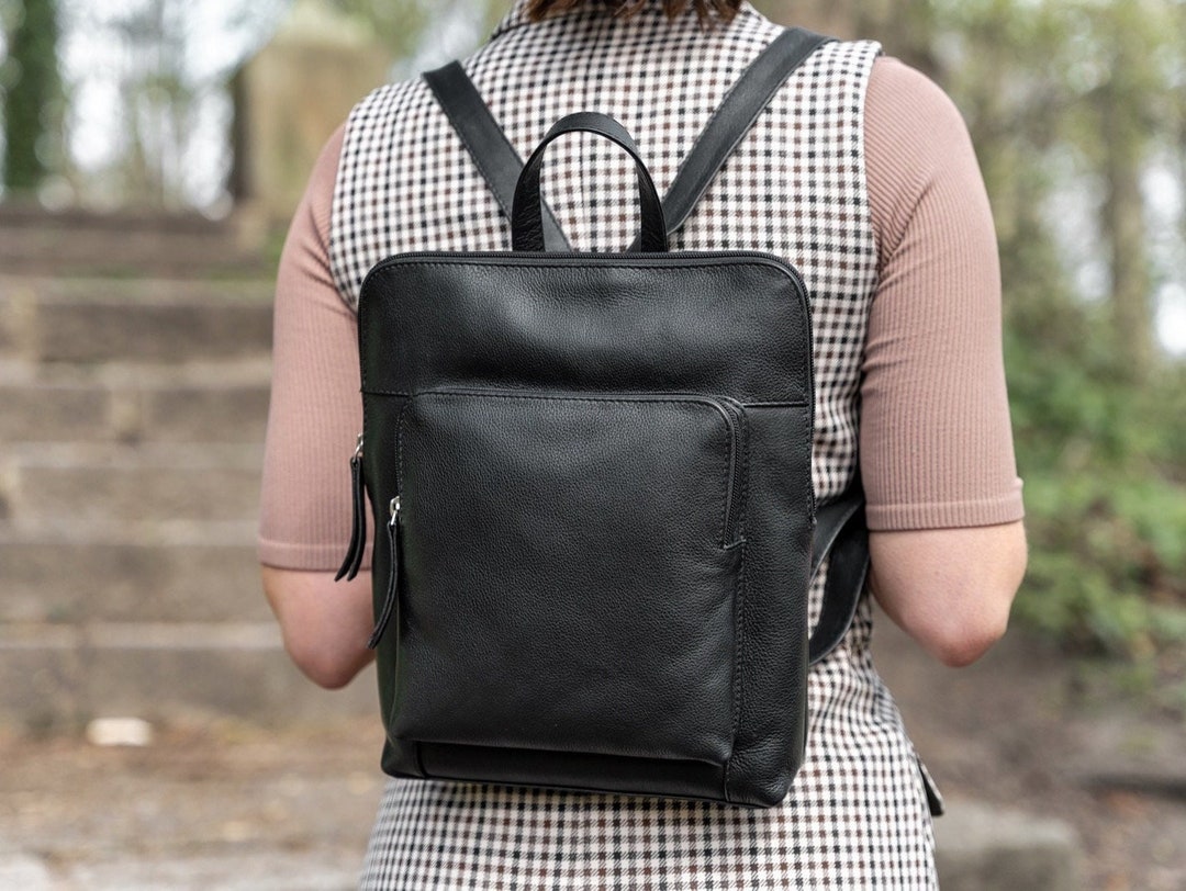 Unisex Leather Backpack Minimal Backpack Mini Backpack Etsy