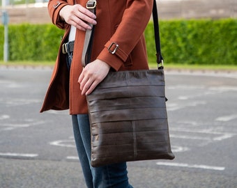 Womens Leather Crossbody Bag - Tablet Bag - Shoulder Crossbody Handbag - PRIMEHIDE - Ridgeback Collection - Ladies Bag