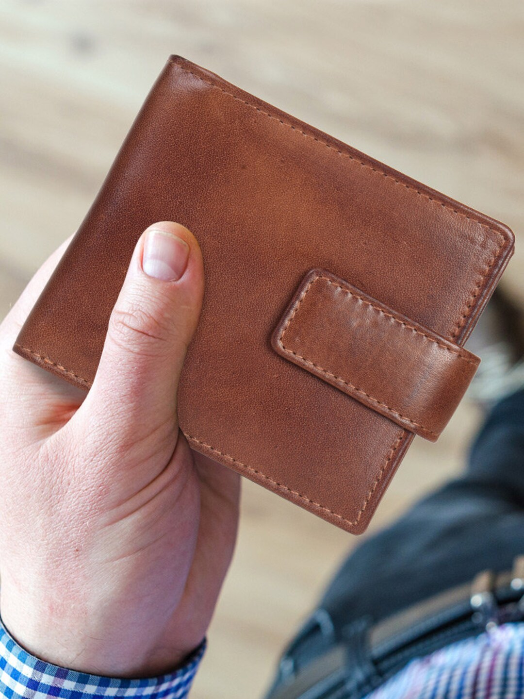Mens Wallet With Coin Pocket, Wallet RFID, Change Purse, Personalized