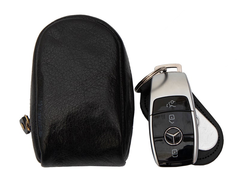 RFID Blocking Secure Zip Round Key Protector Primehide Premium Leather Key Pouch Key Wallet 4824