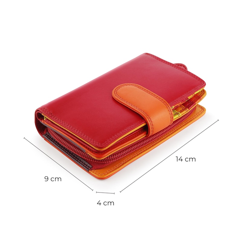Rainbow Leather Purse For Women RFID Colourful Bifold Wallet Personalised Initials Gift For Her Birthday Holiday Pride image 6