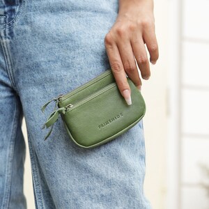 Portafoglio In Ecopelle Vegana Nera E Marrone, Pochette - Foto 6