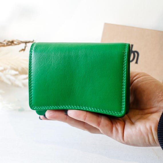 Womens Wallet Coin Purse Leather Trifold Wallet For Women RFID Purse With Coin Pocket Soft Leather Purse Gift For Her Bright Colour Wallet