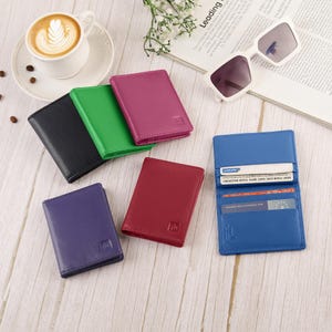 RFID Protected Leather Card Holder Wallet For Women