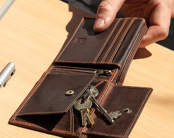 Portafoglio In Pelle Inciso Personalizzato Da Uomo Spazzola - Foto 7