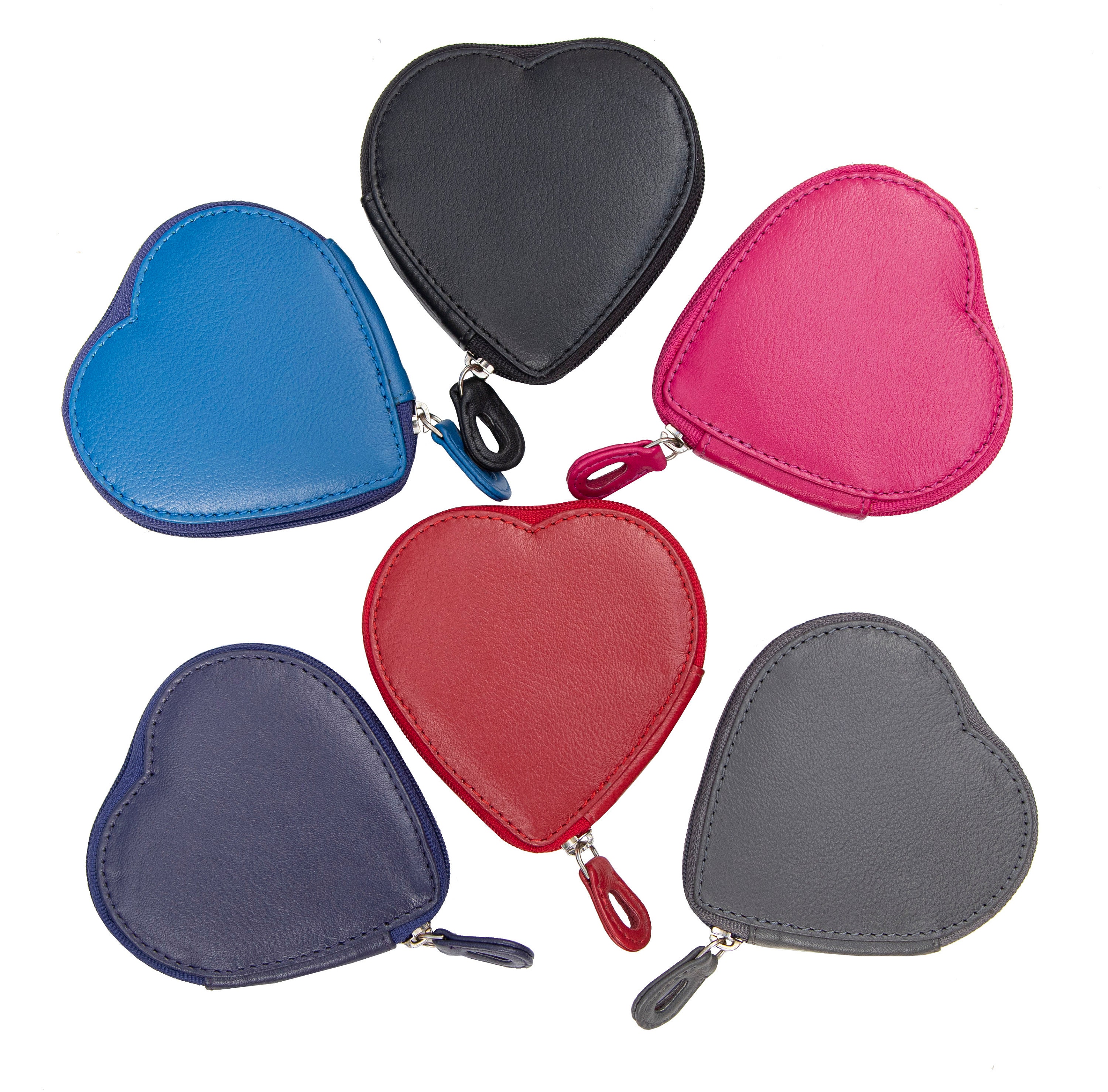 Heart Shaped Coin Purse - Lovely Embroidery on Vegan Leather – NGAOS UK