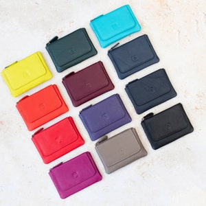 Mini pochette porte-clés pour fille porte-monnaie pour femme Petite pochette en cuir pour porte-clés zippée pour elle Petits accessoires Idée cadeau pour fille