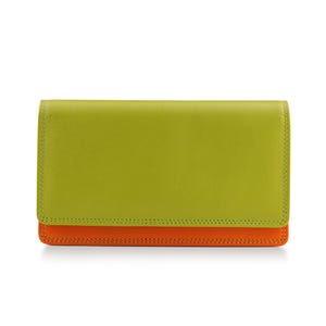Personalised Leather Wallet for Women RFID Green Purse Colourful Interior Gift for Her Clutch Wallet UK image 6