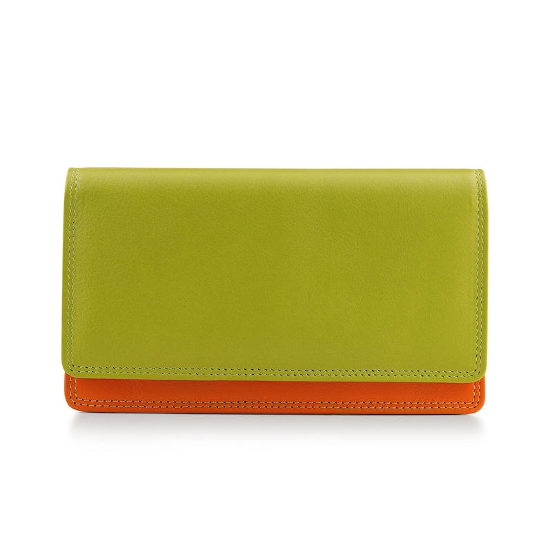 Personalised Leather Wallet for Women RFID Green Purse Colourful Interior Gift for Her Clutch Wallet UK image 6