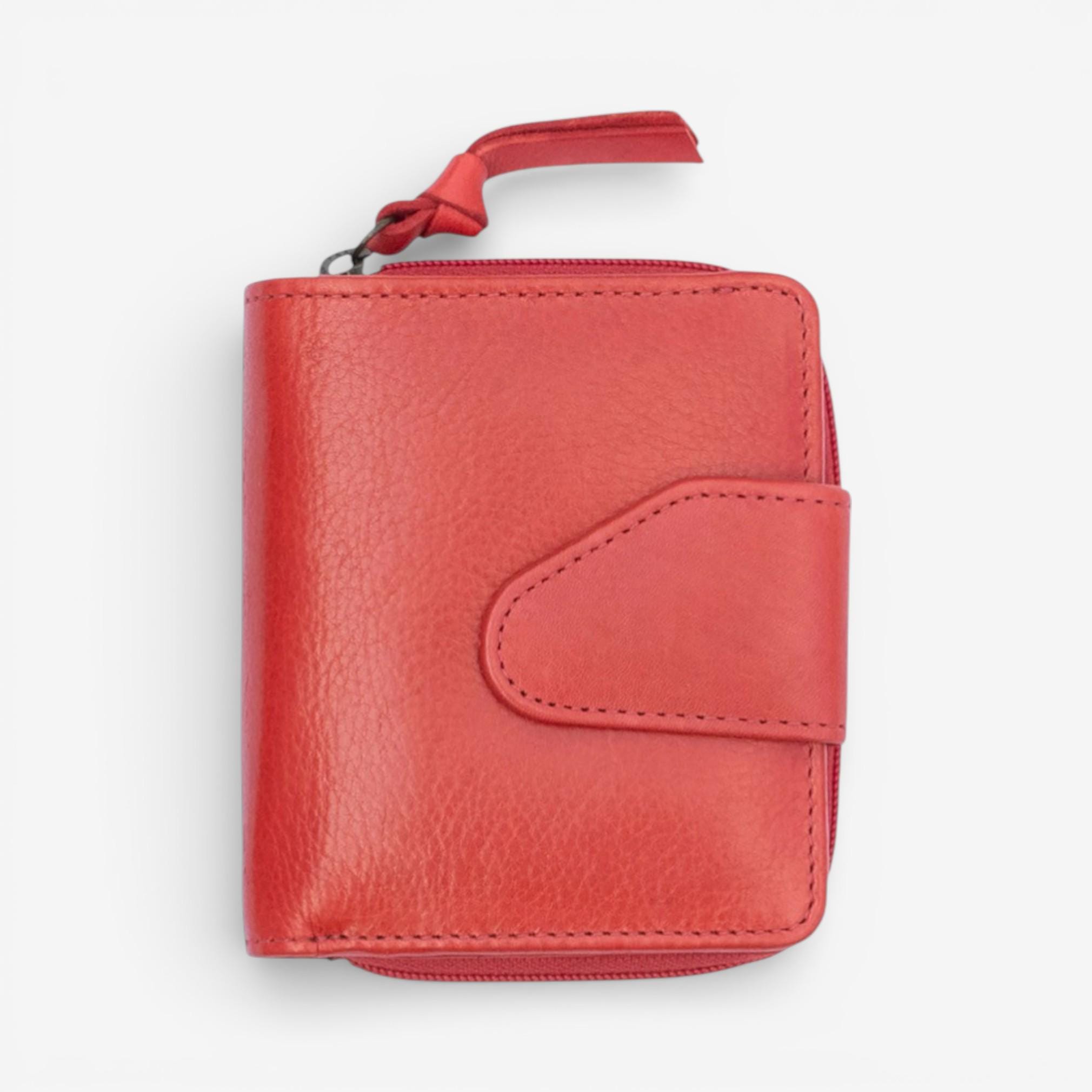Portafoglio Donna Andiker Piccolo In Pelle Morbida: Bifold Sottile Con Portamonete, Verde