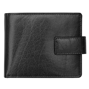 Cartera de cuero premium para hombre, billetera RFID negra, billetera de cuero con bolsillo para monedas, billetera de cuero de lujo, billetera de diseñador hecha a mano.