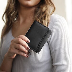Personalised Wallet for Women RFID Small Leather Coin Purse Compact Card Holder Gift for Her UK image 11