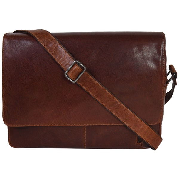 Mens Leather Messenger Bag Etsy