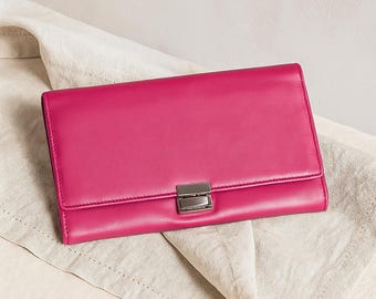 Estuche para documentos de viaje RFID, cartera para pasaporte, bolsa de cuero