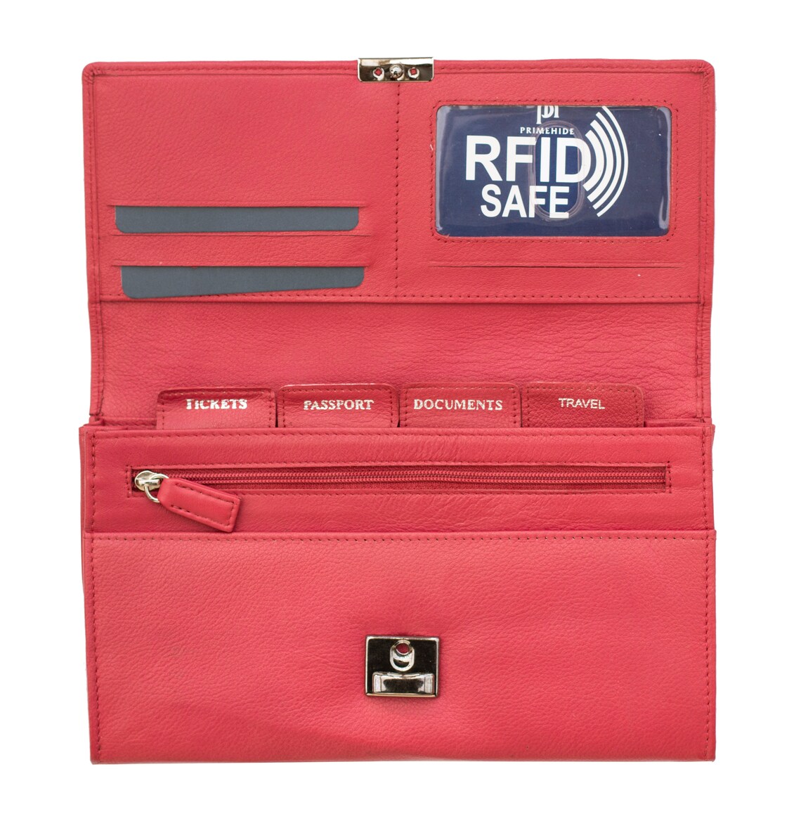 Leather Travel Wallet RFID Blocking Document Holder Etsy