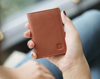 Credit Card Holder Leather Business Card Wallet RFID Secure Slim Card Case