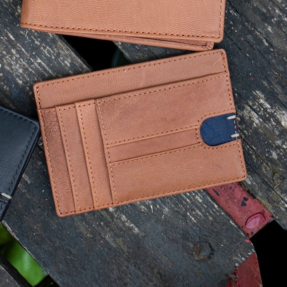 Slim Designer Men's Credit Card Holder Leather Wallets Bank Card Case  Business Mini Purse For Driver's License Small Cardholder