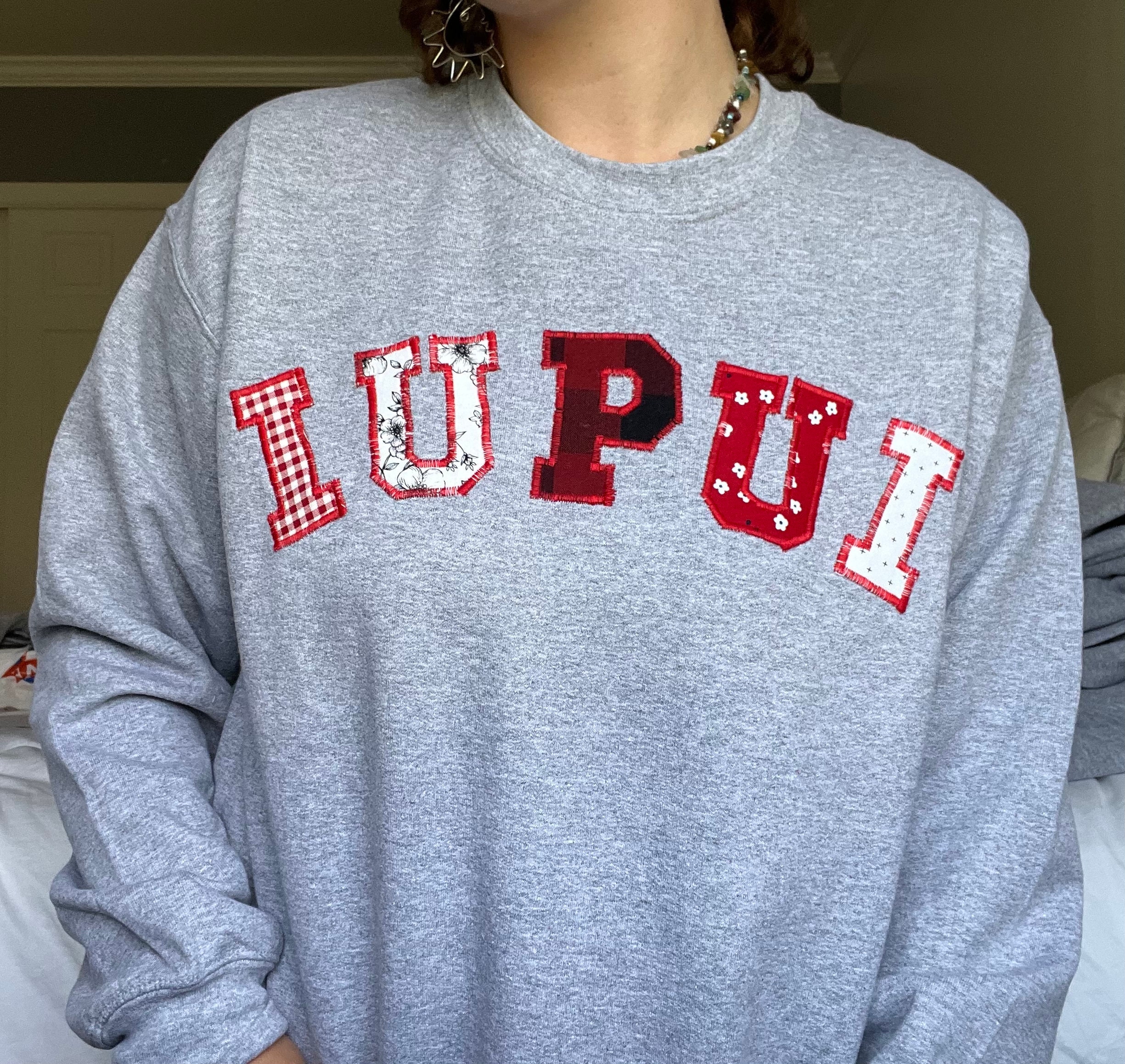 Custom Patchwork College Crewneck Etsy