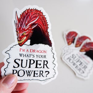 I AM A DRAGON - premium sticker