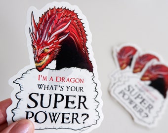 I AM A DRAGON - premium sticker