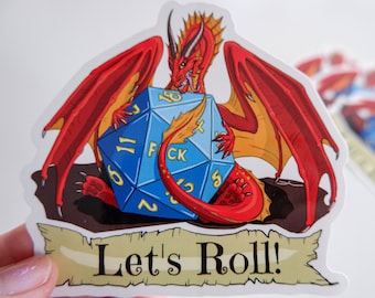 Let's Roll! (rude version) - Dungeons and Dragons premium sticker