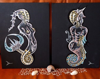 The Sirens - Original Set (canvas board painting)