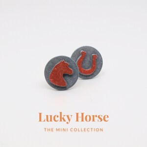 Orecchini Cavallo Fortunato - Gioielli portafortuna con cavallo, fatti a mano, design iconico, design minimalista