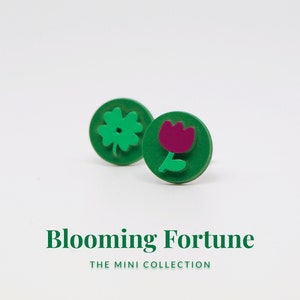 Orecchini Fortuna in Fiore - Gioielli per chi ama la natura, fatti a mano, design iconico, design minimalista