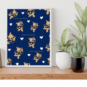 University of Akron Zips Zippy Poster Print (Digital) - Dorm Decor Poster