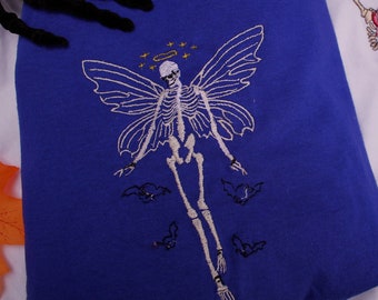 Skelettälva Halloween Broderad T-shirt Sweatshirt Hoodie