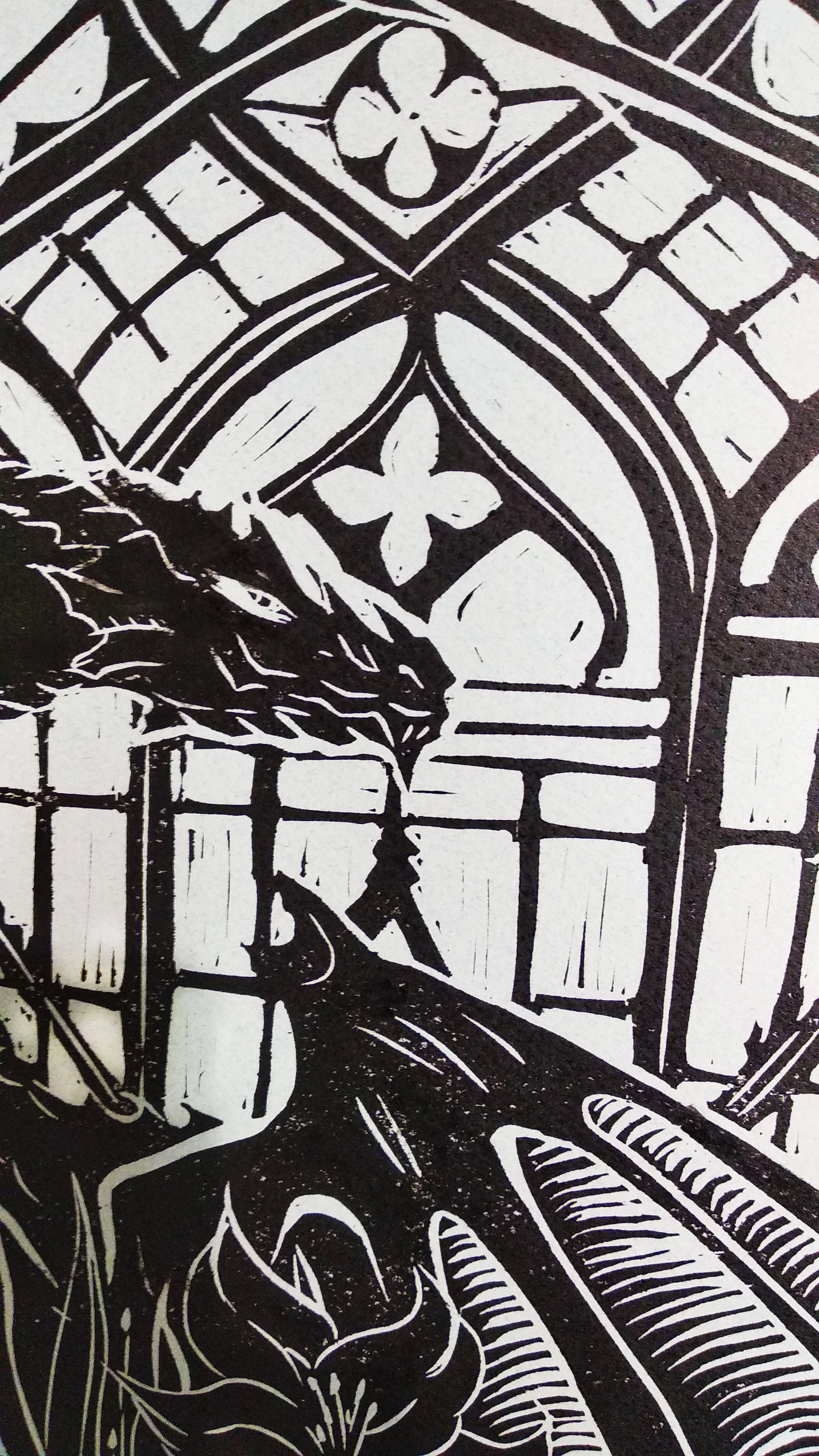 Dragon Painting Original Linocut Print Fantasy Art Gothic Wall | Etsy