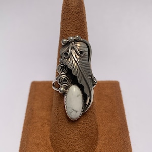 Bague feuille de buffle turquoise