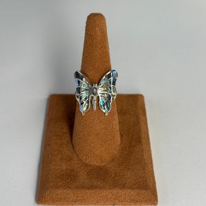 Shell Inlay Butterfly Ring