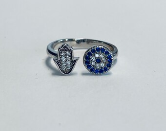 Adjustable Evil Eye Ring