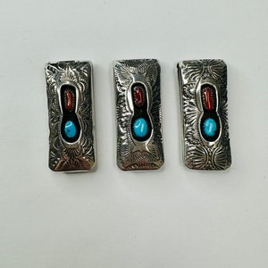 Turquoise and Coral Money Clip