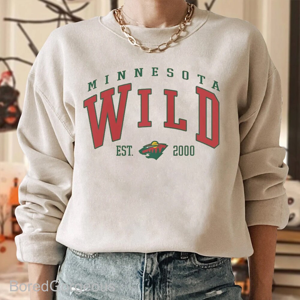 Minnesota Wild Sweatshirt, Vintage Wild Hockey Unisex Shirt, Minnesota Wild  Hockey Tee, Hockey Fan Gift Shirt, Minnesota Hockey Hoodie