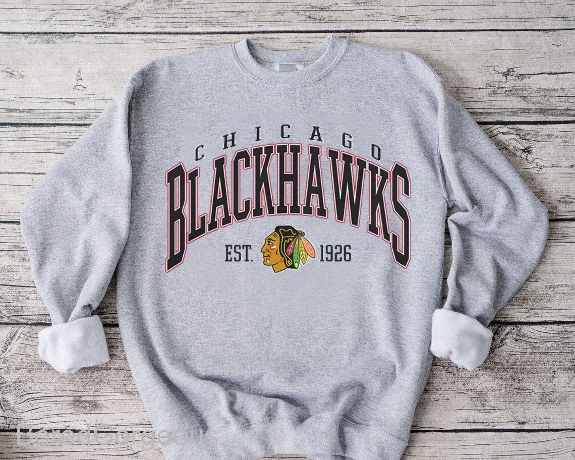 Chicago Blackhawks Sweatshirt Vintage Fan Gear - Anynee