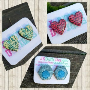Nerdy, Geeky, Gamer, Dice, Studd Earrings