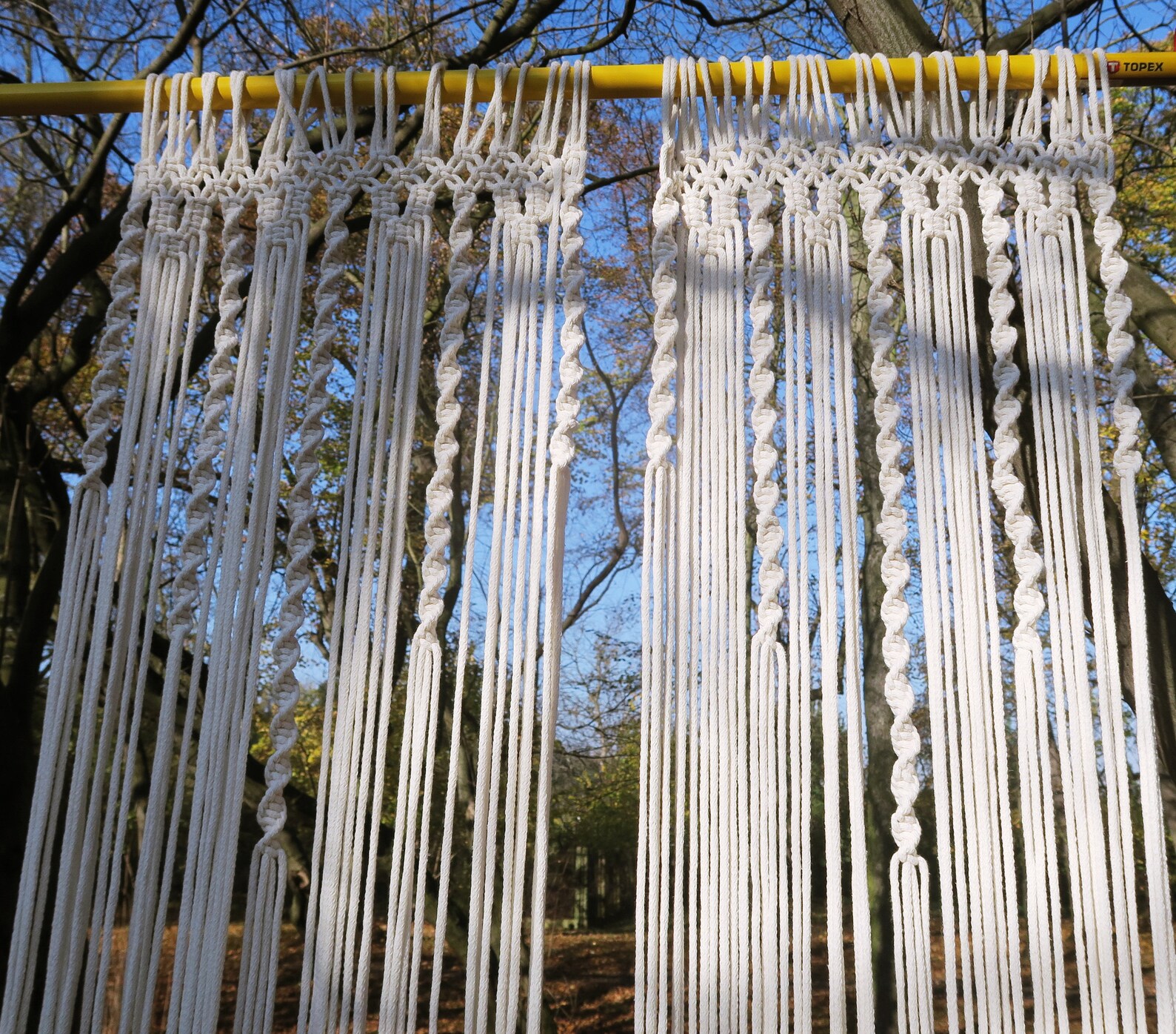 Set of 2 Boho Macrame Rope Curtains narrow Etsy