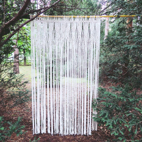 Beautiful boho shops large macrame rope curtain 
