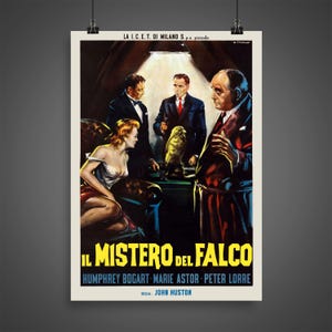 The Maltese Falcon (1941) - Vintage Italian Movie Poster