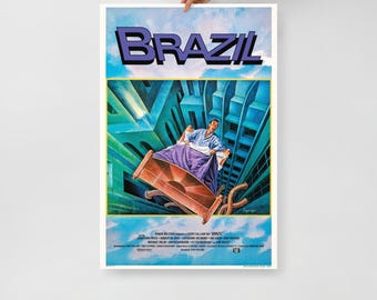 Brazil (1985) - Vintage Movie Poster - Etsy