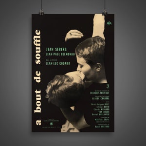Breathless (1960) - Vintage French Movie Poster