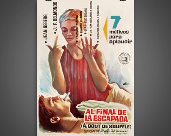 À bout de souffle (1960) - Affiche de film espagnol