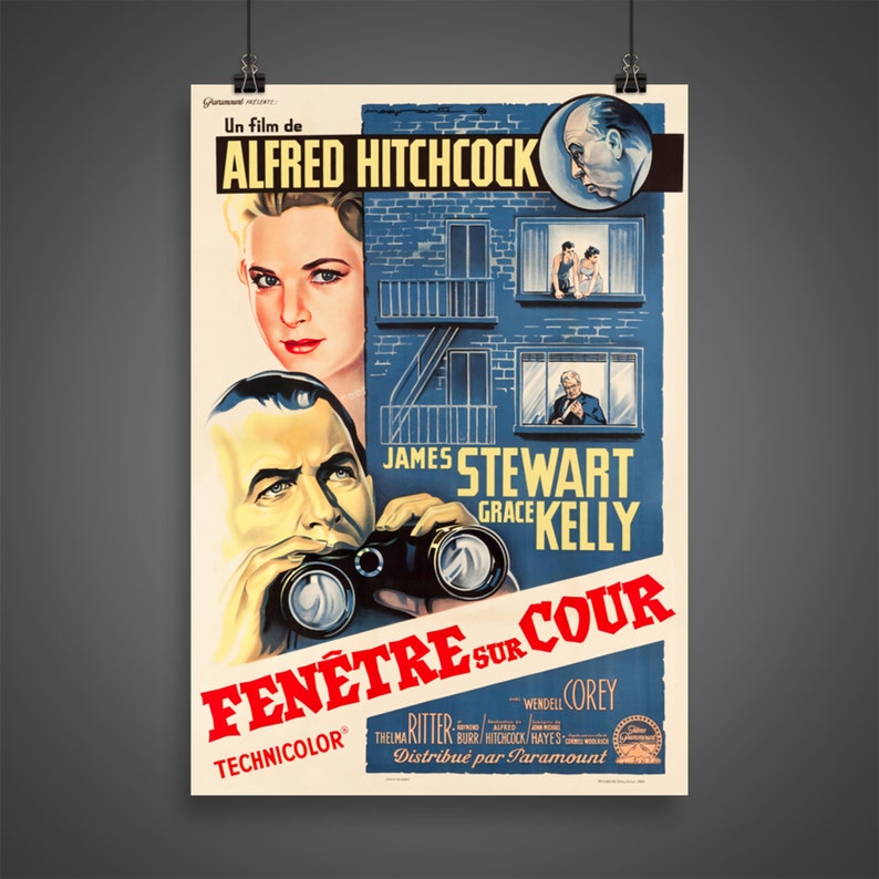 Rear Window (1954) - Vintage French Movie Poster - Etsy