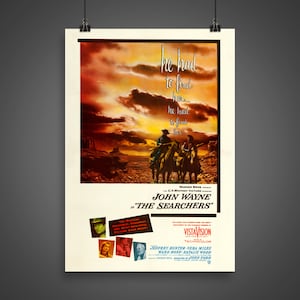 The Searchers (1956) - Vintage Movie Poster