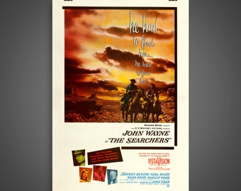 The Searchers (1956) - affiche de film vintage