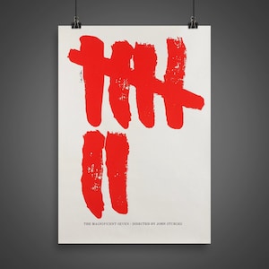 The Magnificent Seven (1960) - Saul Bass Vintage Movie Poster